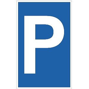 Moedel Parkplatzschild - Symbol "P", Alu, 250x400 mm, 57002