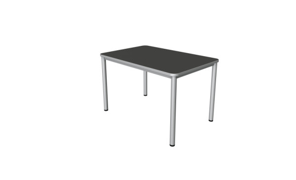 Kerkmann Schreibtisch Prime - B 1200 x T 800 x H 750 mm, 4-Fuß-Gestell in alusilber, anthrazit, 11040413