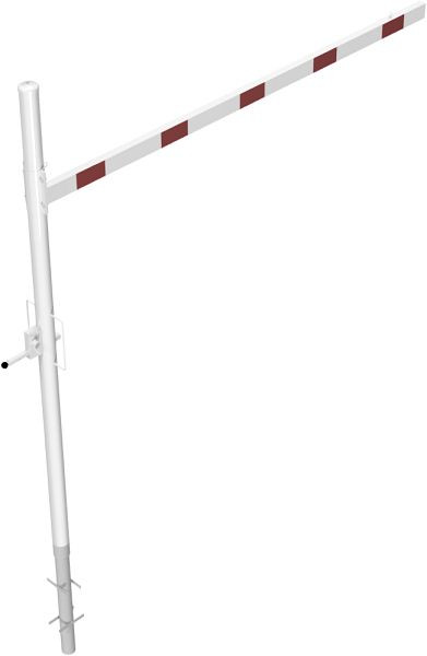 Schake Höhenbegrenzer drehbar zum Einbetonieren, Querrohrlänge: 3000 mm, mit Dreikantverschluss, zum Einbetonieren, 417_301FB