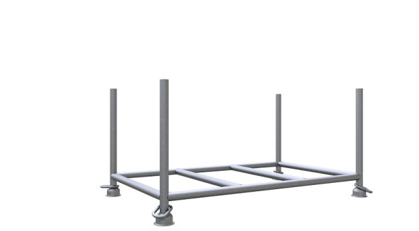 Schake Stapelpalette Füllmaße: 1,50 m x 0,87 m x 0,60 m Standrohre, mit geschlossenen Kranösen, 50210-0