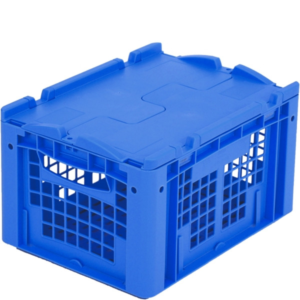 BITO Eurostapelbehälter XL Deckel/Kufe /XLD43223 400x300x220 blau, Deckel Wände durchbrochen, C0292-0058
