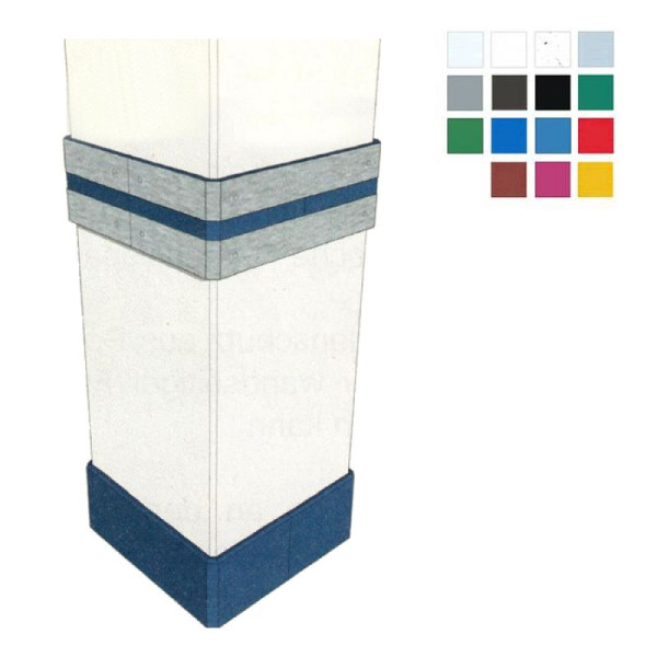 Stein HGS Säulenschutzprofil 'Defender F20' für Rechtecksäulen, 45°-Fasen, ohne Bohrung, minzgrün, 700 x 500 x 700 mm, 37971-0401