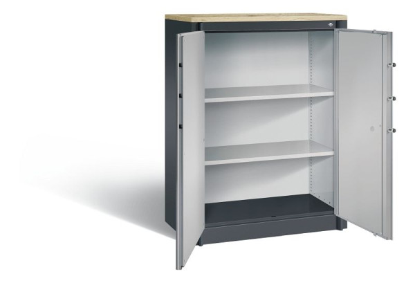 C+P Feuerschutzschrank Certos, H1226xB930xT500mm, Farbe: Schwarzgrau / Weißaluminium, Klinkengriff, 3 OH, 1171-00 S10322