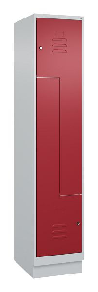 C+P Z-Spind Classic PLUS, C Z-Spind, Classic PLUS, Sockel, 2 Abteile, 1950x400x500mm, 7035/3003, Zylinderschlösser, 080023-122 S10016