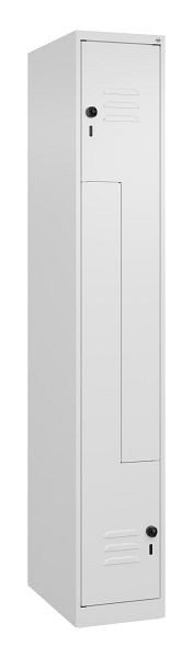 C+P Z-Spind Classic PLUS, 2 Abteile, 1850x300x500mm, 9016/9016, Drehriegel, 080003-102 S10011