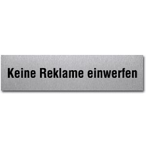 Moedel Piktogramm Keine Reklame einwerfen, Edelstahl, selbstklebend, 160x40 mm, 57330