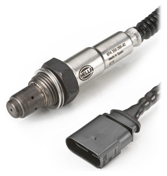 HELLA Lambdasonde, 4-polig, Kabel: 750mm, 6PA 358 066-401
