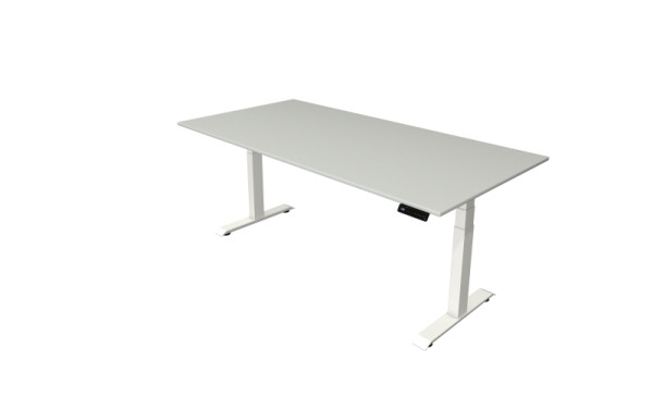 Kerkmann Steh-/Sitztisch Move 4 neu 200 x 100 cm Gestell weiß, Tischplatte lichtgrau, 10090911
