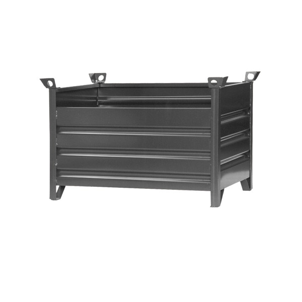 Eichinger Industrie Vollwand-Stapelpalette, 1500 kg, LxBxH 1200x800x750 mm, anthrazitgrau, 13160200000096