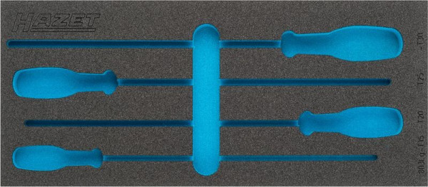 Hazet 2-Komponenten Weichschaum-Einlage, für 163-380/4, Abmessungen / Länge: 392 mm x 172 mm Ordnungssystem Größe: 1/3+ (172 x 392 mm), 163-380L