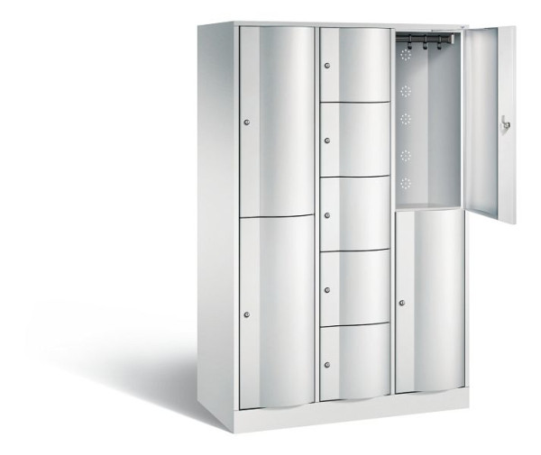 C+P Kombi-Schließfachschrank Resisto, H1950xB1148xT540mm, Farbe: Lichtgrau, 8070-3720 S10010