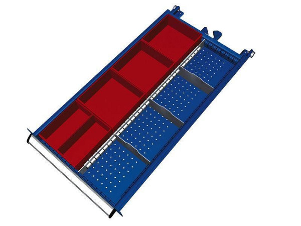 KLW Einteilungsmaterialsatz für Schubladen Fachhöhe 50 mm in SDB - Schrank, Schrankgröße 419 x 750 mm B x T, SDB-B04-032
