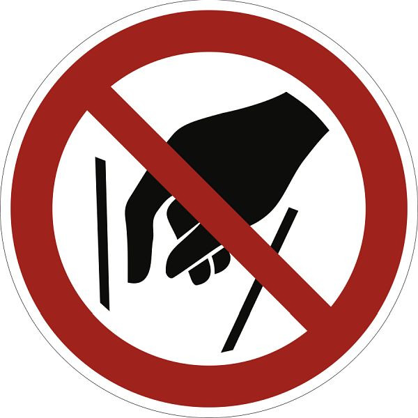 Moedel Hineinfassen verboten ISO 7010, Kunststoff, Ø 200 mm, 58514
