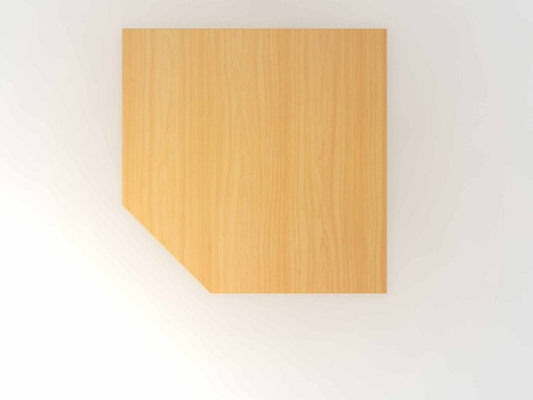 Hammerbacher Verkettungsplatte Trapezform /Konsole /Stützfuß Buche/Graphit, Quadratform mit abgeschrägter Ecke, VXBT12/6/G