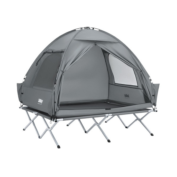SoBuy Campingzelt mit einer Tür Hellgrau 193x145x185cm, Funktional, OGS32-II-L-HG