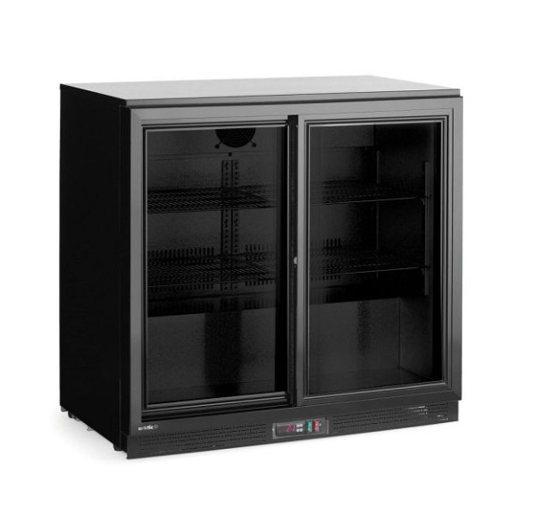 Arktic Backbar-Kühlschrank schwarz, mit 2 Schiebetüren 198 l, 236888