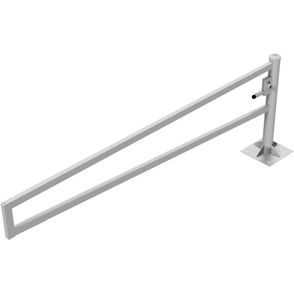 Stein HGS Wegesperre 360° drehbar, 3000 mm / ohne Farbe, DK nach DIN 3223, inkl. Dreikantschlüssel, zum Aufdübeln mit Bodenplatte (360x360mm), 4013.30fp