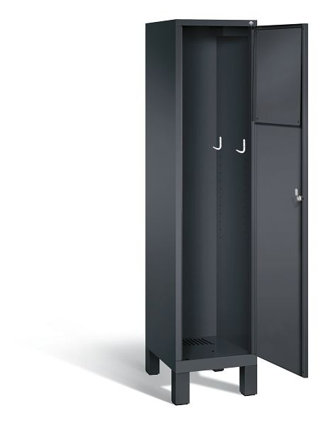 C+P Wäsche-Sammelschrank Evolo, H1850xB420xT500mm, Farbe: Schwarzgrau, 48070-210 S10038