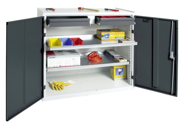stumpf TM Werkzeug- und Materialschrank 3000, RAL 7035/7016, 2 Schubladen, 2 Wannen, 3007271