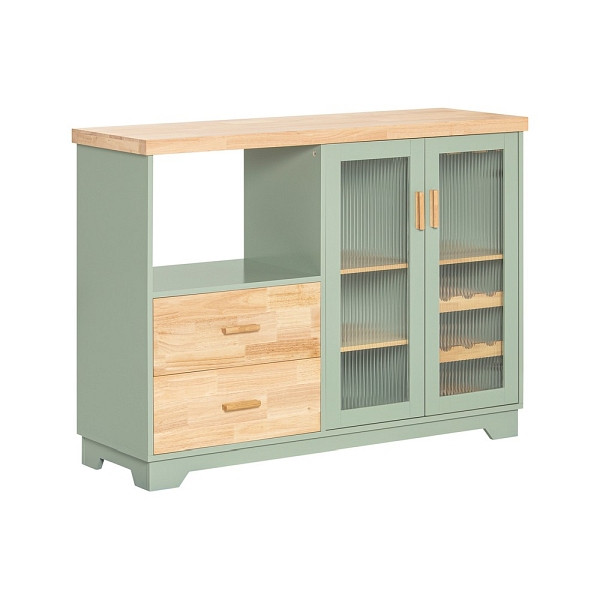 SoBuy Sideboard mit 2 Schubladen Grün 120x40x90cm, Modern, FSB81-GR