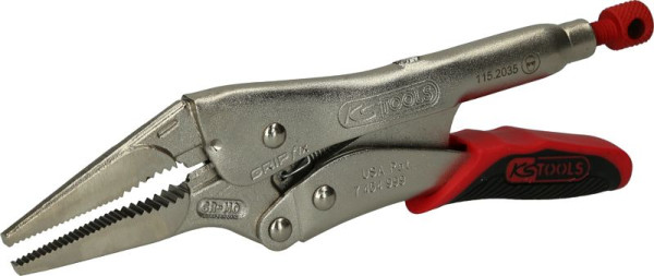 KS Tools Langbacken-Gripzange mit Easy-Release, 60mm, Länge 205mm, 115.2035