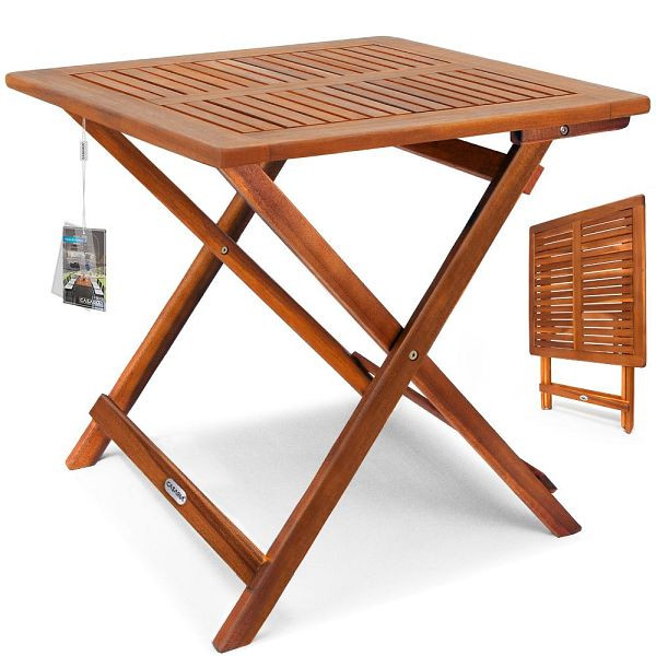 casaria Gartentisch Akazienholz 70x70x73cm klappbar, 105897