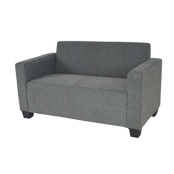 Mendler 2er Sofa Couch Lyon Loungesofa Stoff/Textil, grau, 75193+75194