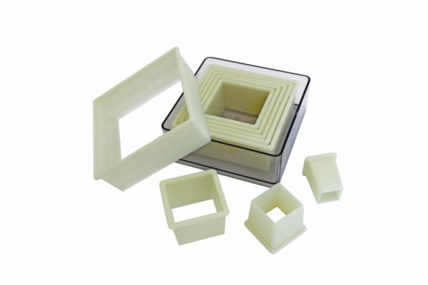 Schneider Ausstechersatz Quadrat, glatt, Material: Nylon, hitzebeständig bis +160°C, 166102