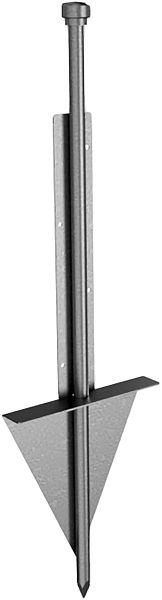 Schake Abschallpfahl mit geschmiedetem Kopf und geschmiedeter Spitze zum Einschlagen ins Erdreich, verzinkt, 11180