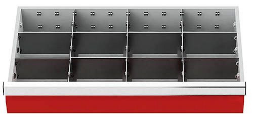 Bedrunka+Hirth Schubladeneinsätze R 24-12, für Blendenhöhe 200 mm, 3 x MF 300 mm, 8 x TW 150 mm, 08.88.42