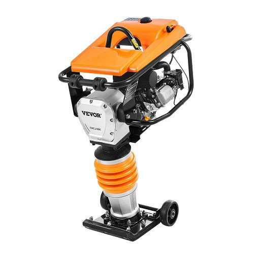VEVOR 6,5 PS Vibrationsstampfer, 196 cc, 1632 kg Schlagkraft, 66 cm Verdichtung, Grabenstampfer für Erde, Kies, Beton, CJHSDH65HPOZJ2BBAV0