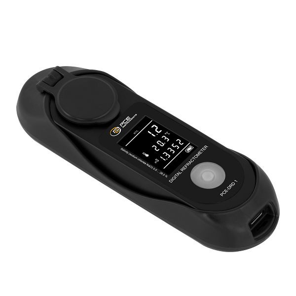 PCE Instruments Digitales Refraktometer bestimmt den prozentualen Anteil von Natriumchlorid in Wasser, Automatische Abschaltung 60 s, PCE-DRD 1