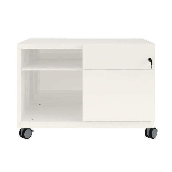 Bisley Caddy Note™, Schubladen und Ziehgriff rechts, 196 verkehrsweiß antibakteriell, CADM08RH196