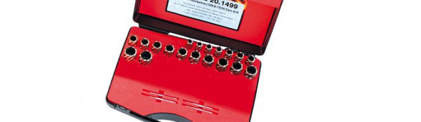 Karnasch Set DELUXE, Rail-Line55 19 Hartmetall-bestückte Kernbohrer: Nutzlänge 55mm, Weldonschaft 19mm, 201499