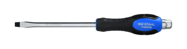 SW-Stahl Schraubendreher, schlagfest, Schlitz, 8,0 x 150 mm, Chrom-Vanadium-Stahl, 31805SB