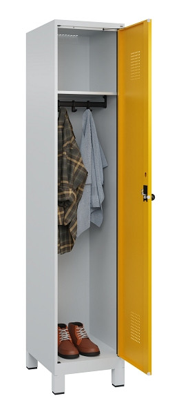 C+P Spind Evolo PLUS, mit Füßen, 1 Abteil, 1950x400x500mm, 7035/1004, Verschluss Drehriegel, Ablageböden 1, 049010-12 S10000