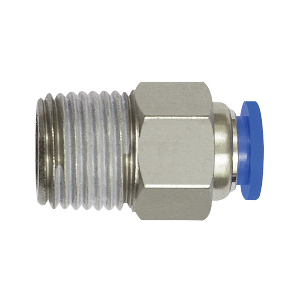 Riegler Gerade Steckverschraubung »Blaue Serie« mini, R 1/8, Schlauch-Ø 4, 148793