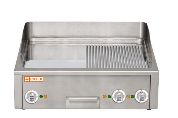 Locher Burger-Bratplatte Breite: 1200 mm hartverchromt, gerillt, 1/3 gerillt, 211484