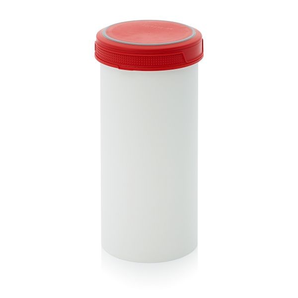 Auer Schraubdosen Basic, 2,5 Liter, Dose weiß, Deckel rot, mit Innendeckel, SC I 2.5-119 F3