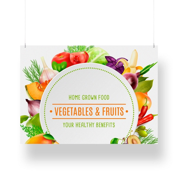 Showdown Displays Overhead Banner 100 x 140 cm KAPA® 5 mm Einseitig, FBH1000x1400-KP5