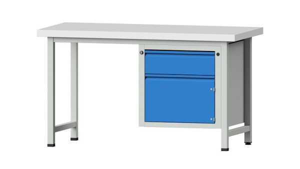 ANKE Werkbänke Kombiwerkbank, Modell 701 E, 1500 x 700 x 850 mm, RAL 7035/5012, KSP 50 mm, 510.503