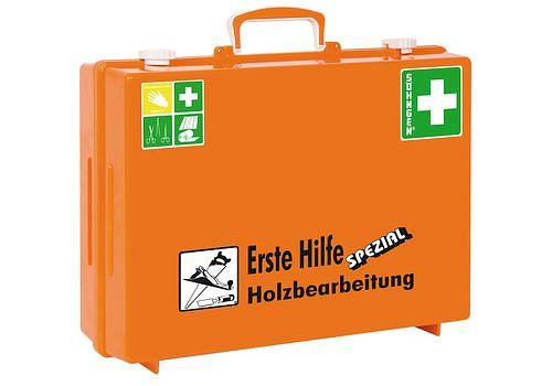 DENIOS Erste-Hilfe-Koffer Beruf Spezial "Holzbearbeitung", Basisinhalt nach DIN, 164922
