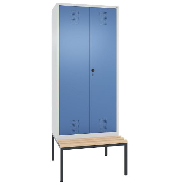 C+P Spind Evolo, 2 Abteile, H2090xB810xT815 mm, Grau/Fernblau, 48052-22 S10316