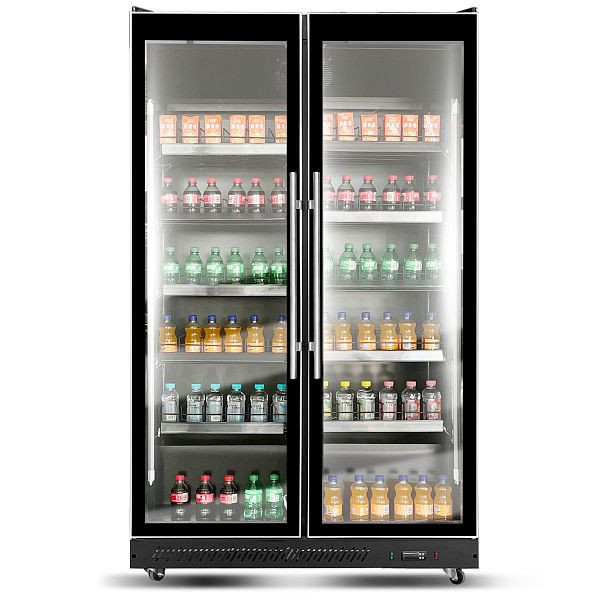 A&S Polarny Getränkekühlschrank 900 Liter, schwarz, 1120 x 635 x 1980 mm, KS-1120-N