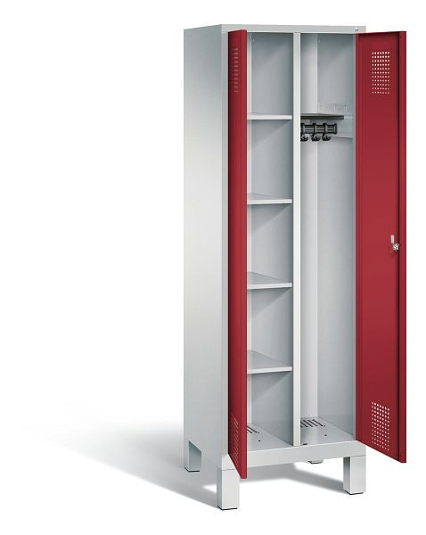 C+P Putzmittel-Spind Evolo, H1850xB610xT500mm, Farbe: Lichtgrau / Rubinrot, 48060-20 S10059