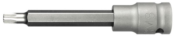 SW-Stahl IMPACT-Schraubendreheinsatz, 1/2", Innenvielzahn, M8 x 100 mm, brüniert, 05210L