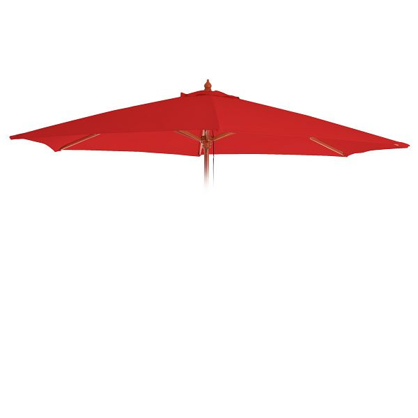 Mendler Ersatz-Bezug für Sonnenschirm Florida, Sonnenschirmbezug Ersatzbezug, Ø 3m Polyester 6 Streben, rot, 97726
