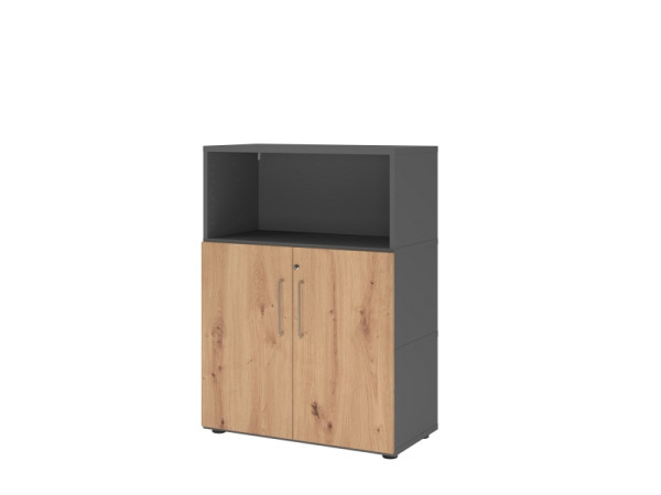 Hammerbacher Regal/Türen, 3OH, graphit/asteiche, VFW38T2KG/G/R/BS