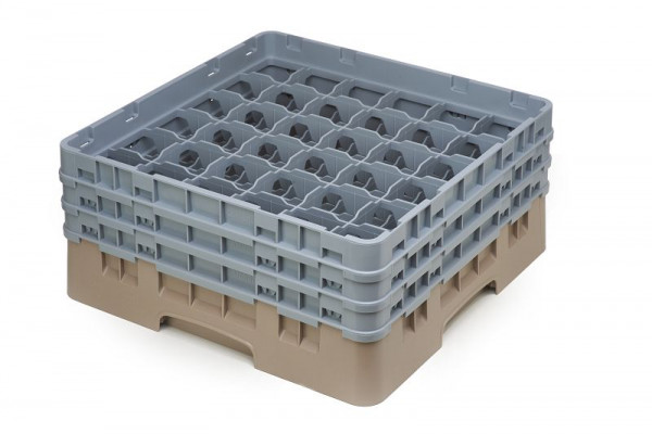 Cambro Spülkorb mit 36 Fächer Camrack® 17,4 cm Beige, 36S638184