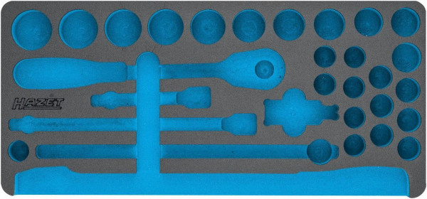 Hazet 2-Komponenten Weichschaum-Einlage, 2-Komponenten Weichschaum-Einlage leer für 905 Abmessungen / Länge: 435 mm x 205 mm, 163-404L